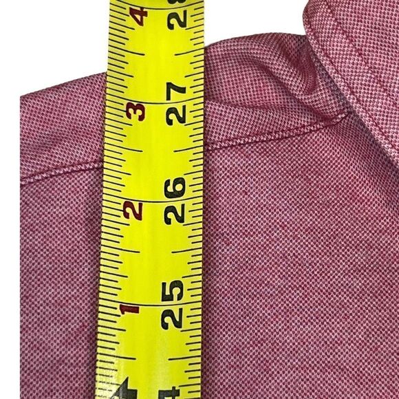 Travis Mathew Mens Collared Short Sleeve Golf Polo Shirt Heather Red Medium - Picture 6 of 10
